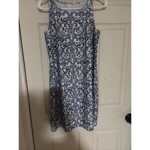 Patti Biggs Coastal Collection Blue Size Small Sleeveless Dress